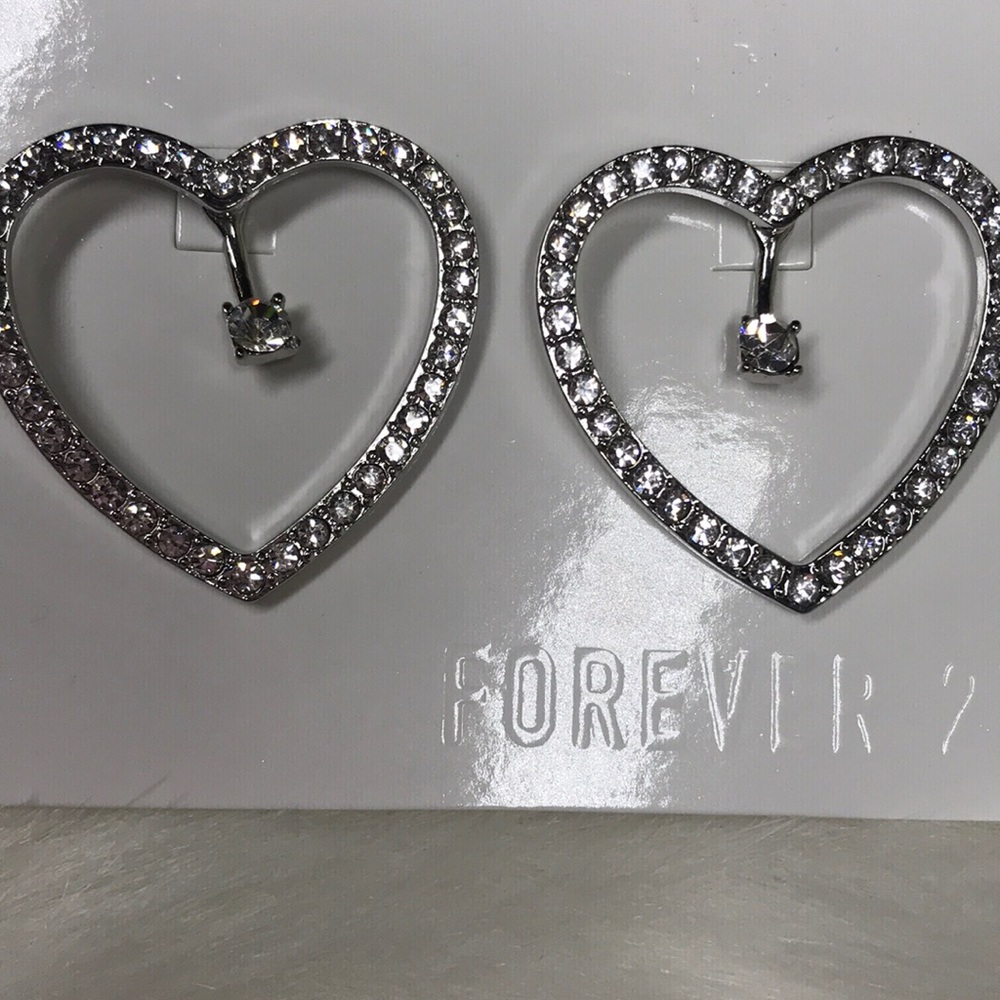 Heart diamond earrings